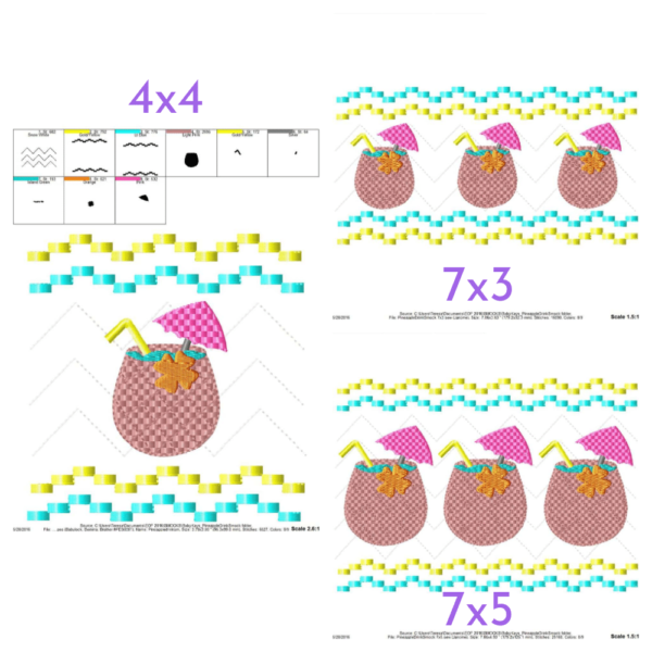 Pineapple Drink Faux Smock {Three Sizes} - Image 2