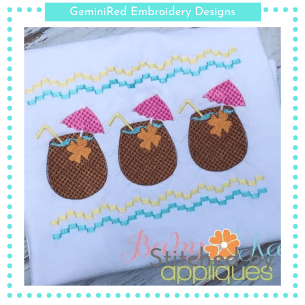 Pineapple Drink Faux Smock {Three Sizes}