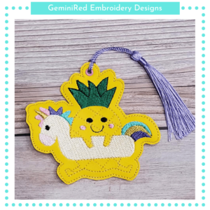 Pineapple Unicorn Bookmark {4x4}