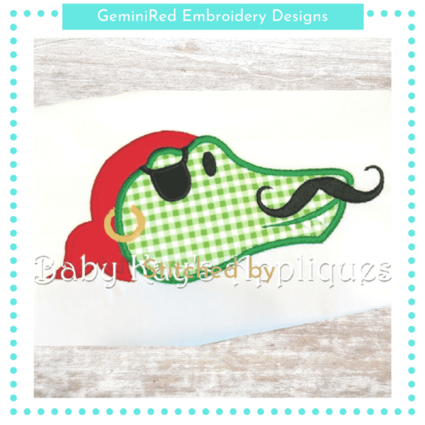 Pirate Alligator {Four Sizes}