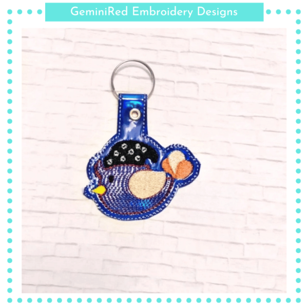 Pirate Bird Key Fob {Eyelet & Snap}