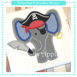 Pirate Elephant {Four Sizes}