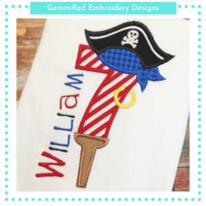 Pirate Numbers Set {Seven Sizes}