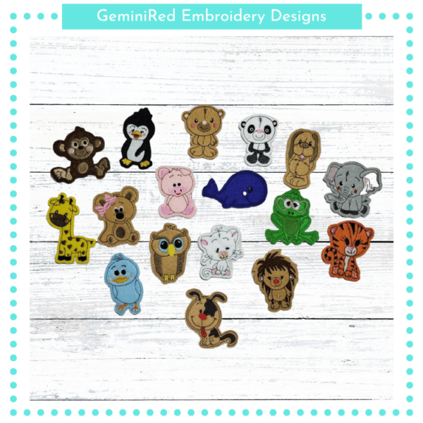 Play Animal 2-inch Feltie Set {4x4} - Image 2