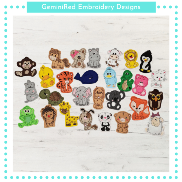 Play Animal Feltie Finger Puppets Set {4x4}
