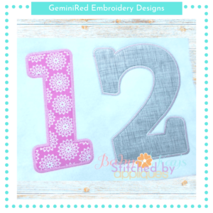 Playful Appliqué Numbers {Four Sizes}