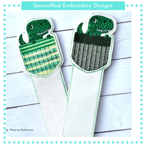 Pocket Dinosaur Bookmark {5x7}