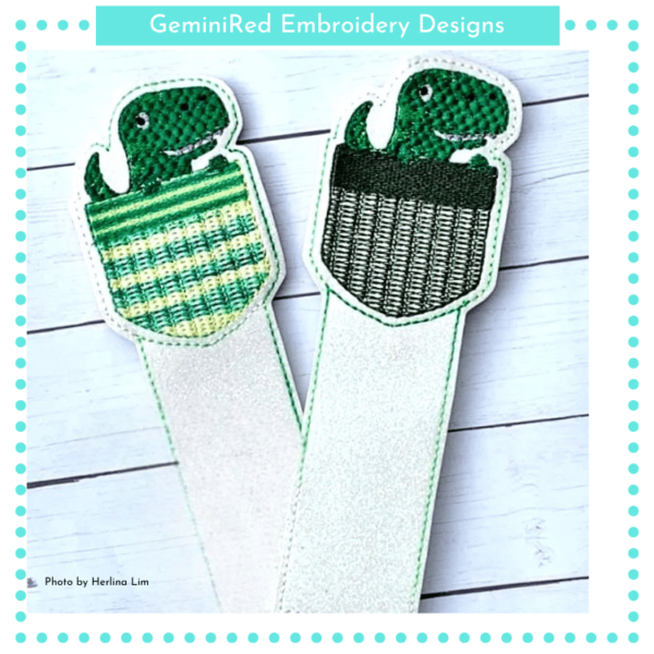Pocket Dinosaur Bookmark {5x7}