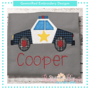 Police Car Patchwork {Four Sizes}