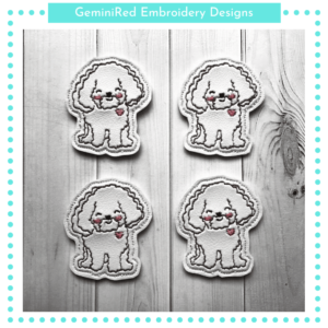 Poodle Dog Feltie {4x4}