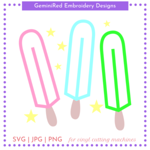 CUT FILE - Popsicles with Stars