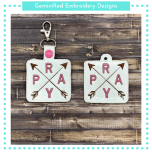 Pray Key Fob {Eyelet & Snap}