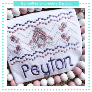 Princess Carriage Faux Smock {Three Sizes}