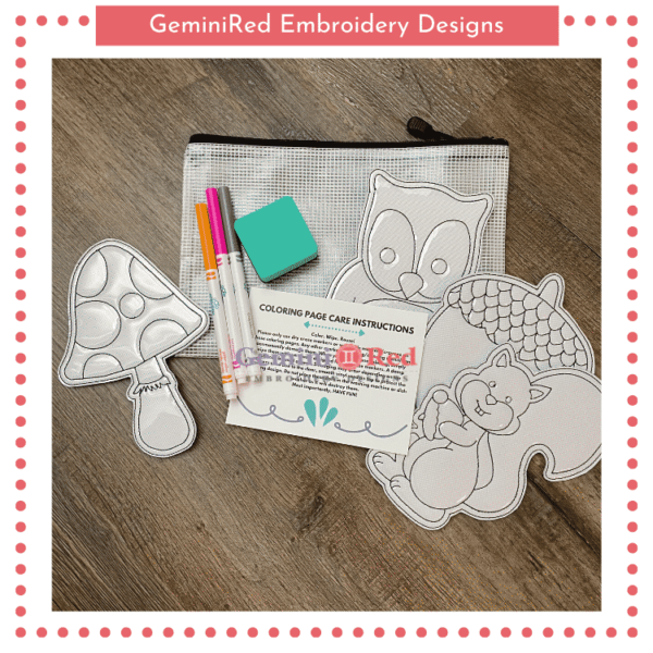 PRINTABLE - Coloring Page Care Instructions Cards - Image 3