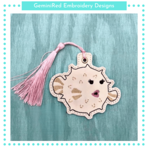 Pufferfish Key Fob {Eyelet & Snap}