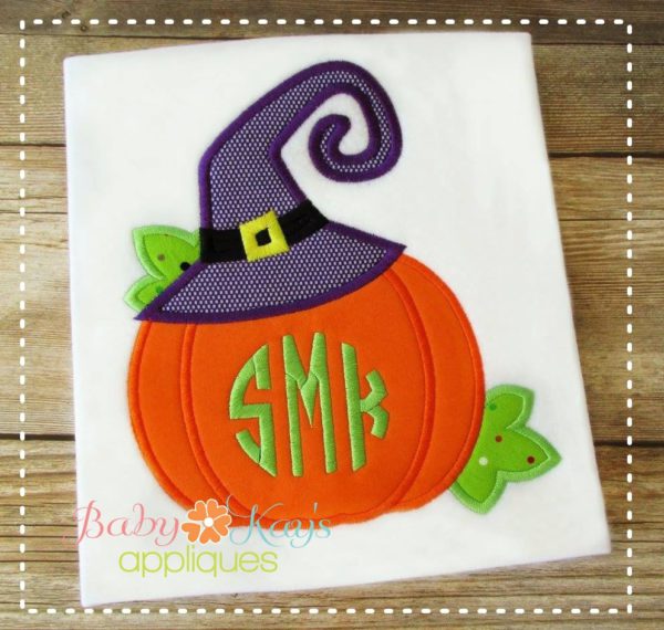 Pumpkin with Witch Hat {Four Sizes} - Image 2