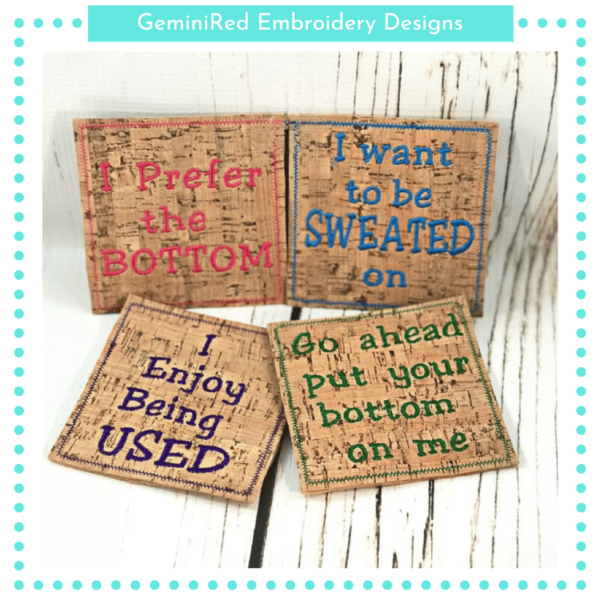 Punny Coaster Set {4x4}