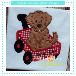 Puppy in a Wagon {Four Sizes}