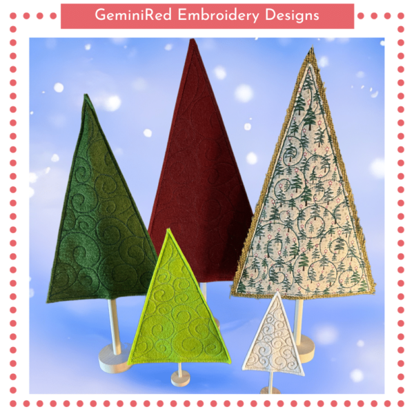 Quilted Standing Trees {5 Sizes} - Image 3
