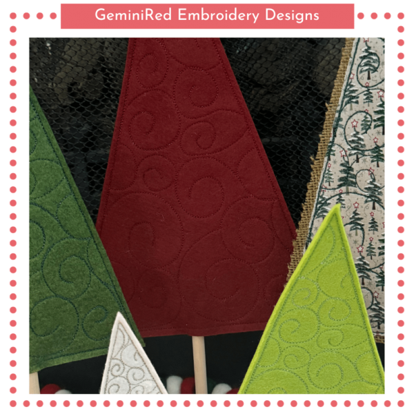 Quilted Standing Trees {5 Sizes} - Image 2