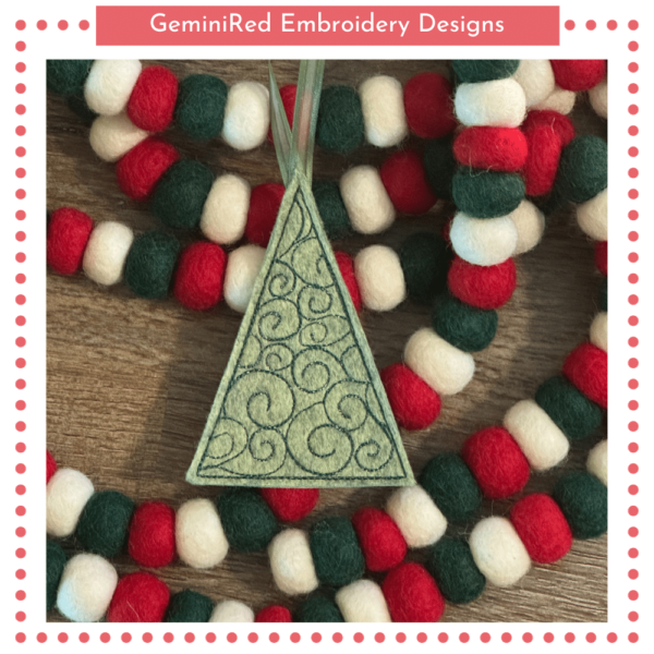 Quilted Tree Ornament {4x4} - Image 2