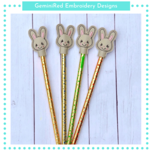 Rabbit Pencil Topper {4x4}