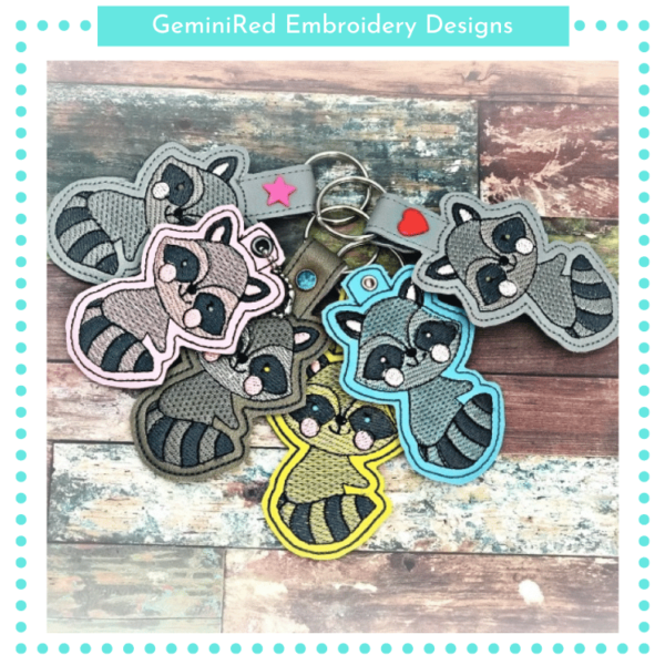 Raccoon Key Fob {Eyelet & Snap}