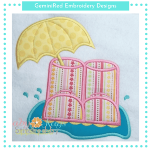 Rain Boots with Umbrella {Four Sizes}