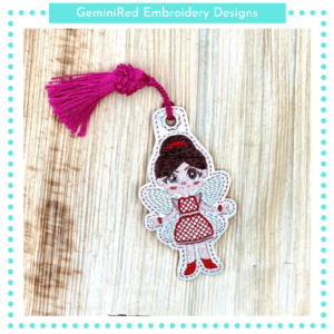 Red Fairy Bookmark {4x4}