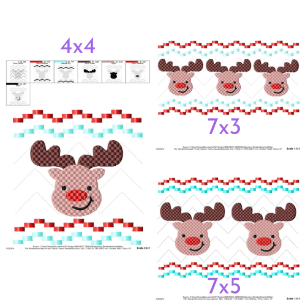 Reindeer Faux Smock {Four Sizes} - Image 2