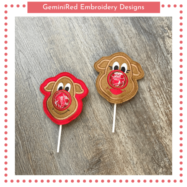 Reindeer Friends Lollipop Holder {4x4} - Image 2