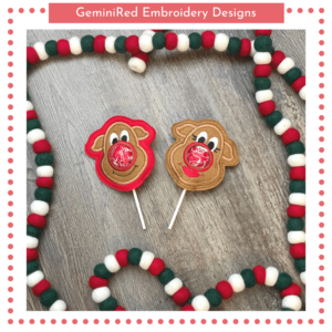 Reindeer Friends Lollipop Holder {4x4}