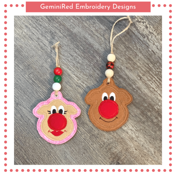Reindeer Friends Zig Zag Ornaments {4x4} - Image 2