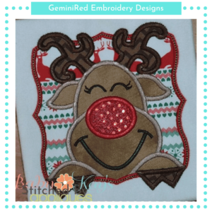 Reindeer Girl in Frame {Four Sizes}