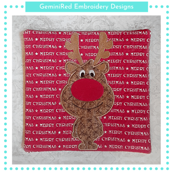 Reindeer Mug Rug {8x8}
