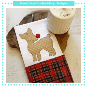 Reindeer Vintage Outline {Four Sizes}