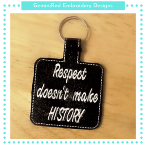 Respect Key Fob {Eyelet & Snap}