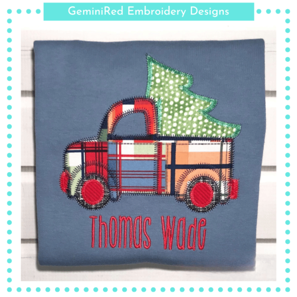Retro Truck with Christmas Tree {Four Sizes} - Image 2