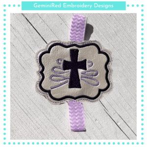 Ribbon Cross Bookband {4x4}