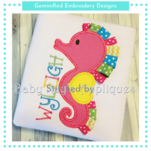 Ribbon Seahorse {Four Sizes}
