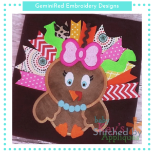 Ribbon Turkey Girl {Four Sizes}