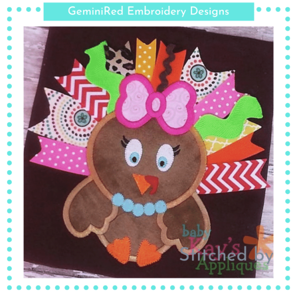 Ribbon Turkey Girl {Four Sizes}