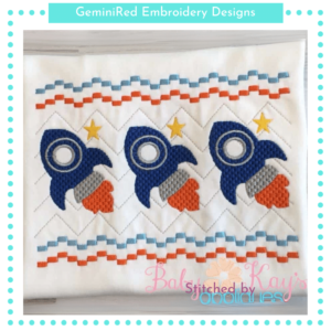 Rocket Ship Faux Smock {Three Sizes}
