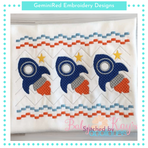 Rocket Ship Faux Smock {Three Sizes}