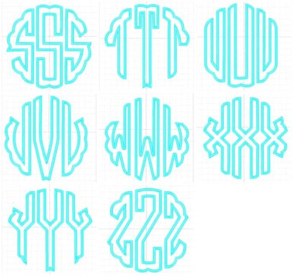 Scallop Circle Monogram Alpha {Four Sizes} - Image 5