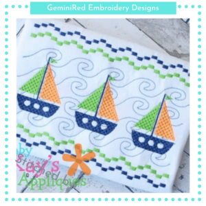 Sailboat Faux Smock {Three Sizes}