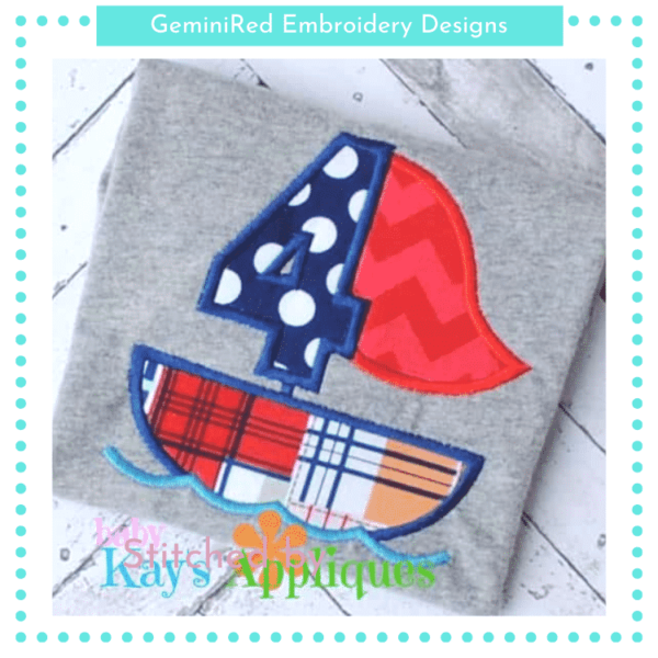 Sailboat Numbers {Four Sizes} - Image 3