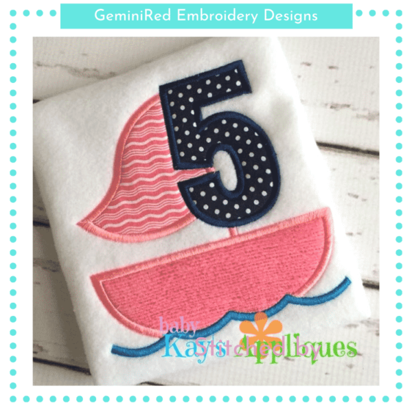 Sailboat Numbers {Four Sizes} - Image 2