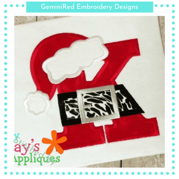 Santa Appliqué Alpha {Four Sizes} - Image 3