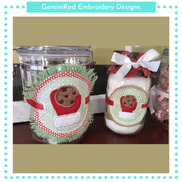 ITH Santa Hand & Cookie Christmas Charm {Three Sizes} - Image 2